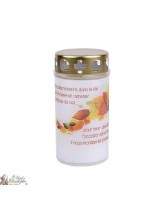 Outdoor candles pink angel for cemeteries - French prayer 2