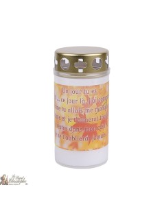 Outdoor candles cemetery - covers - French prayer 2