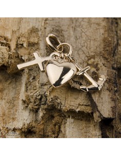 Pendentif  Foi, espérance , Charité - plaqué or