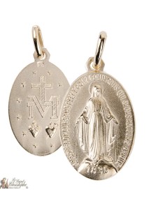 Medalla de la Virgen Milagrosa - 21mm - chapado en oro