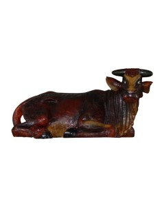 Bœuf en fibre de verre pour crèche de Noël - 80 cm 