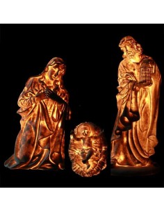Sainte Famille crèche Lumineuse - 80 cm