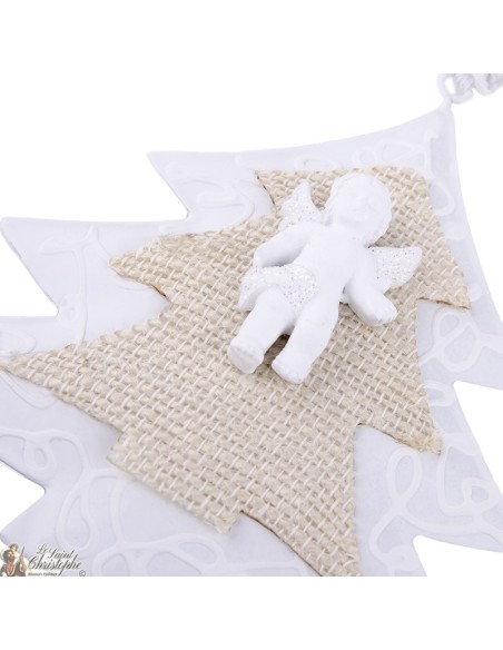 Suspensions Métaliques de Noêl avec Anges Blancs 