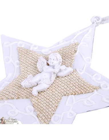 Suspensions Métaliques de Noêl avec Anges Blancs 