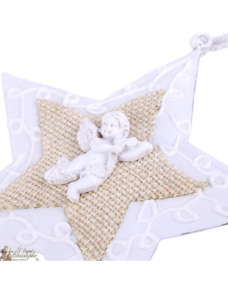 Suspensions Métaliques de Noêl avec Anges Blancs 