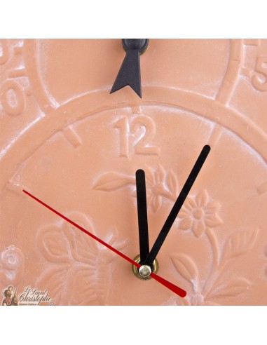 Uhr und Thermometer Terracotta