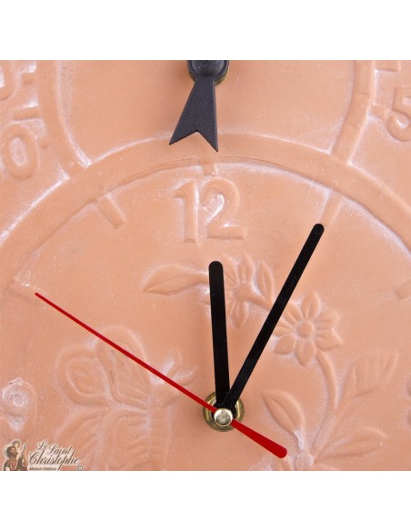 Horloge et thermomètre en Terracotta