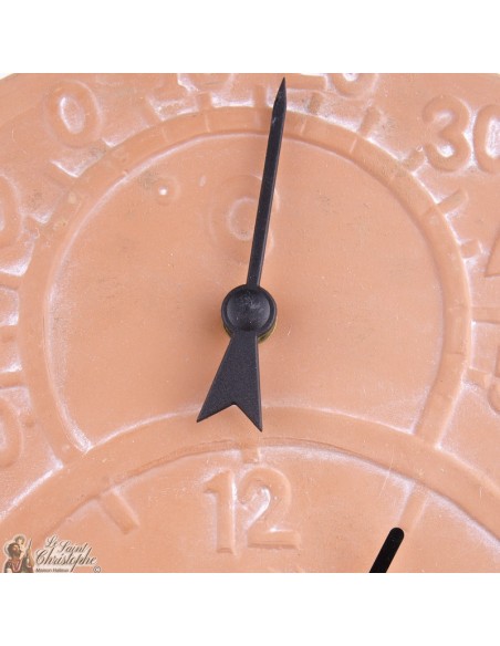 Reloj y termómetro de terracota