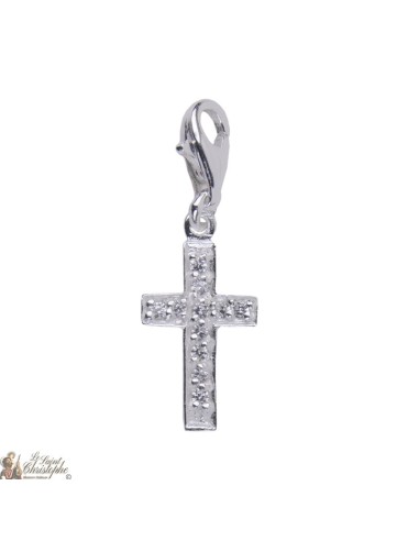 Crystal Cross -charm in 925 Silver