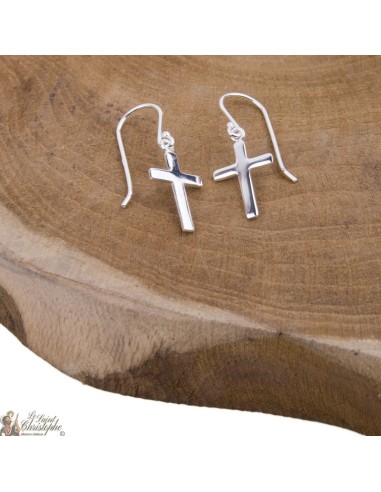 Boucles d'oreilles Croix - Argent 925