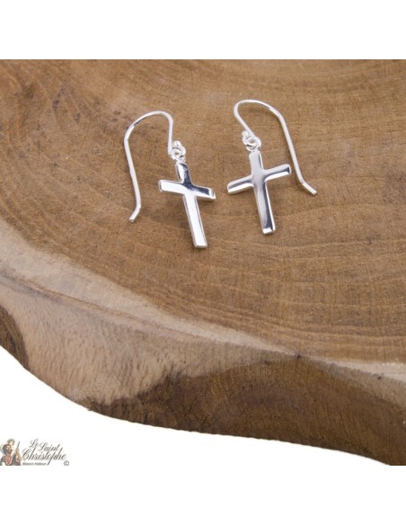 Earrings Cross  - Silver 925