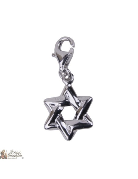 Pendentif Etoile de David Charm - Argent 925