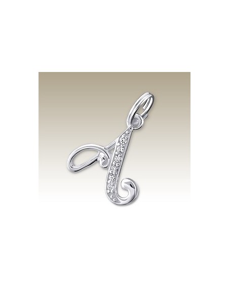 Pendentif Lettre A - Cristal 