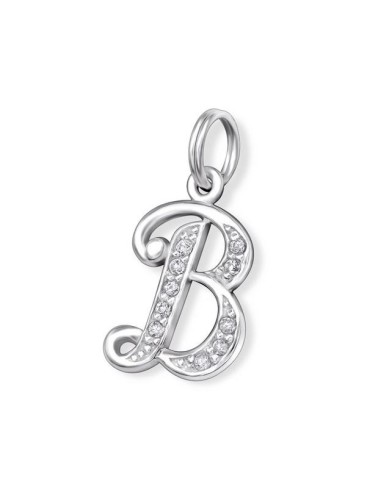 Pendentif Lettre B - Cristal