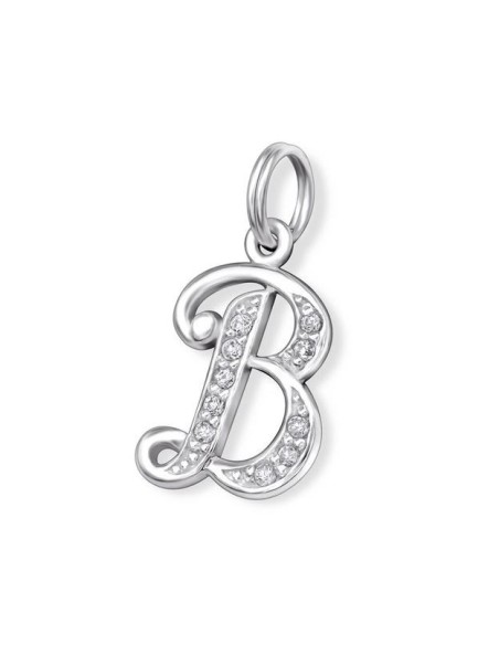 Pendentif Lettre B - Cristal