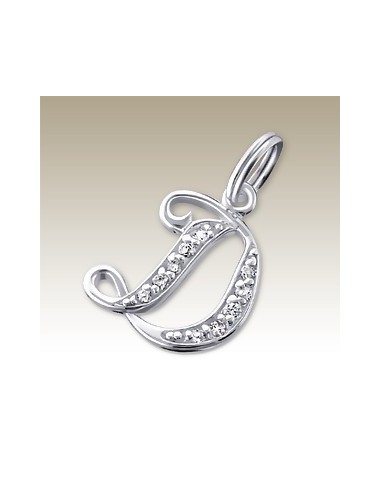 Letter D Pendant - Crystal