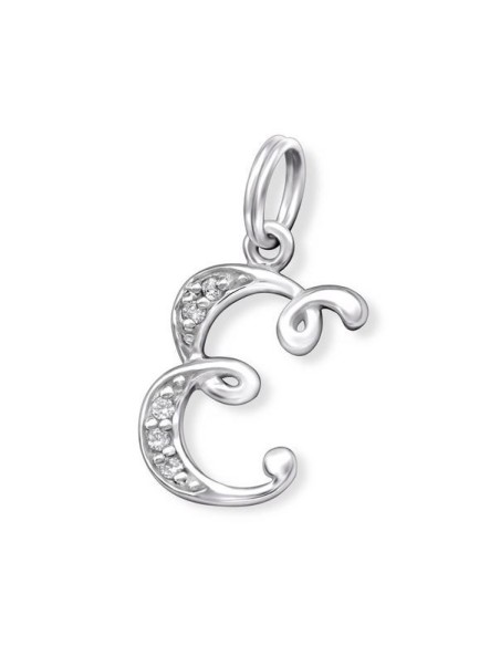 Letter E Pendant - Crystal