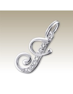 Pendentif Lettre J - Cristal 
