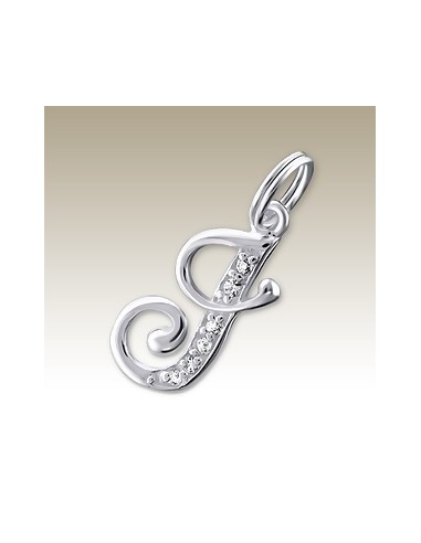 Pendentif Lettre J - Cristal 
