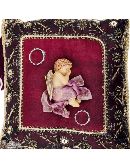 Coussin Ange endormi - 20 cm 