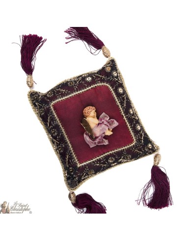 Coussin Ange endormi - 20 cm 