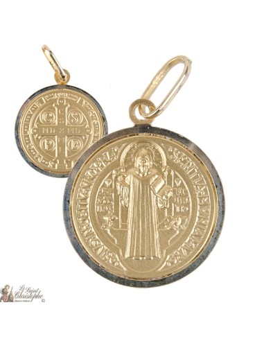 Médaille Saint Benoît Or 18K