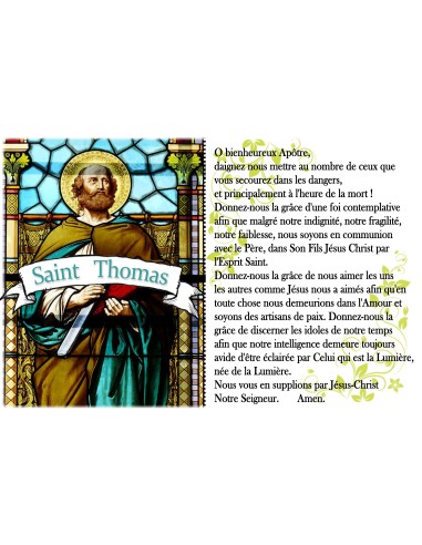 sticker with german  french prayer - Saint Matthew