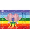 Adesivo decorativo - candela novena - chakras modello 3