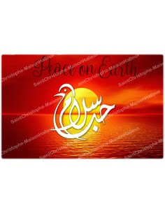 decorative sticker  - novena candle - Zen symbol