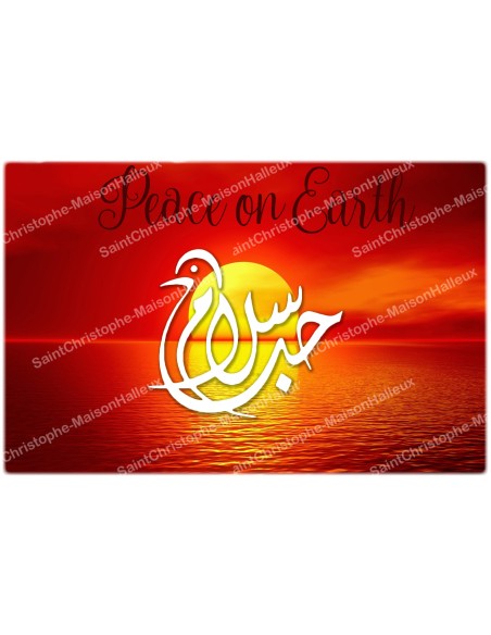 decorative sticker  - novena candle - Zen symbol