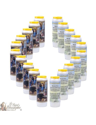 Candles Novenas for the souls of purgatory  model 2 – french  Prayer