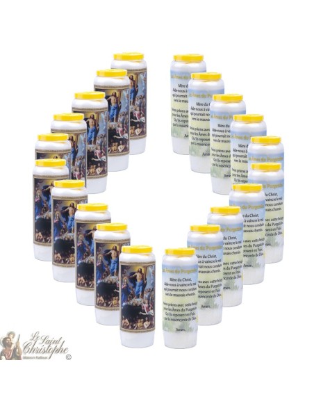 Candles Novenas for the souls of purgatory  model 2 – french  Prayer