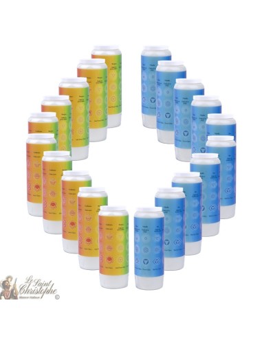 Decorative candles With french citation - Chakras model 3