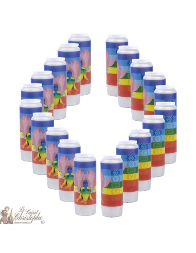 Bougies décoratives avec citation en français - chakras modèle 3