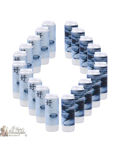 Decorative candles With french citation -  zen, happiness
