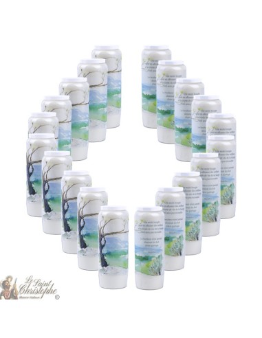 Decorative candles With french citation - watercolor