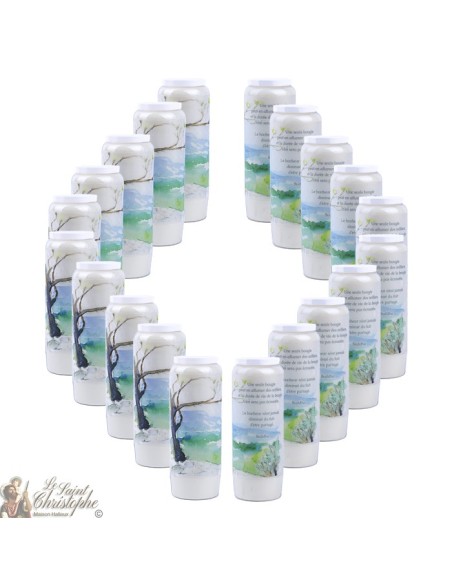 velas decorativas con la citación en francés - acuarela