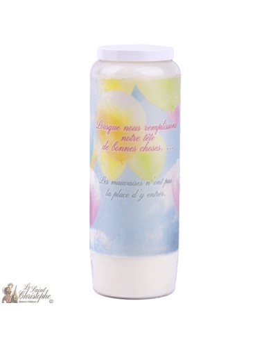 Decorative candles With french citation - balloons , sky