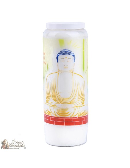 Bougies décoratives avec citation en français - Bouddha modèle 2