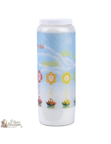Decorative candles With french citation - Chakras model 3