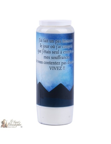 Bougies décoratives avec citation en français - méditation