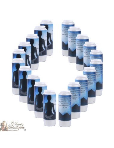 decoratieve kaarsen met een citaat in het Frans - meditatie