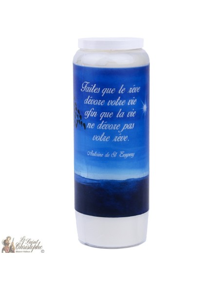 Decorative candles With french citation - Antoine de Saint-Exupéry