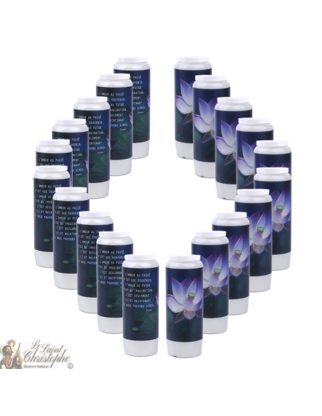 Decorative candles With french citation -  Lotus