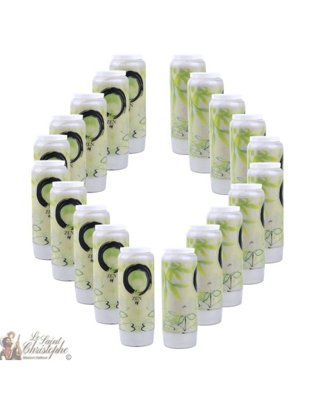 velas decorativas con símbolo zen 