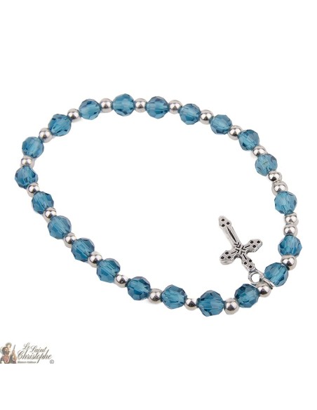 Bracelet pearls natural Crosses St Benedict 