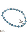 Bracelet perles naturelles Croix Saint-Benoît
