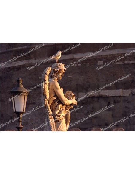 Autocollant décoratif - bougie de neuvaine   -  Anges modèle 3