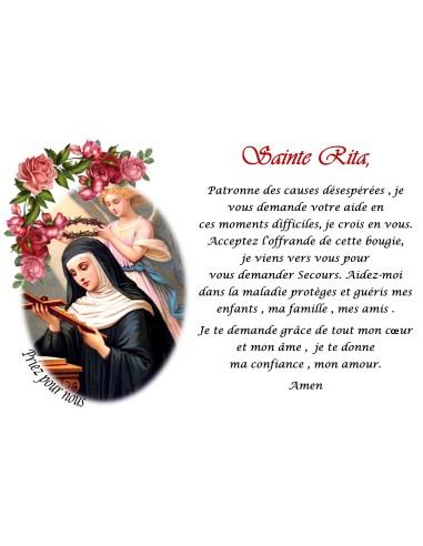 Pegatina francés con la oración – Santa Teresa