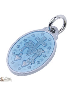 Médaille de La Vierge Miraculeuse émaillée bleue 2
